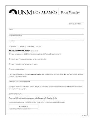UNM Book Voucher Form
