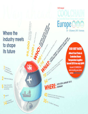 Cool Chain & Temperature Logistics Summit 2015 Registration Form