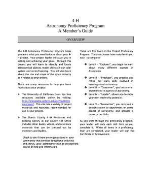 4-H Astronomy Proficiency Program Guide