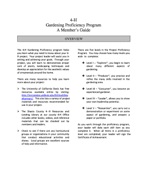 4-H Gardening Proficiency Program Guide