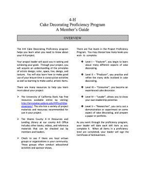 4-H Cake Decorating Proficiency Program Guide