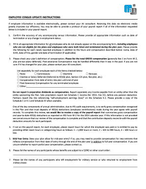 Employee Census Update Instructions