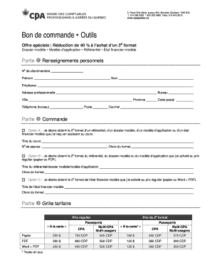 Bon de commande