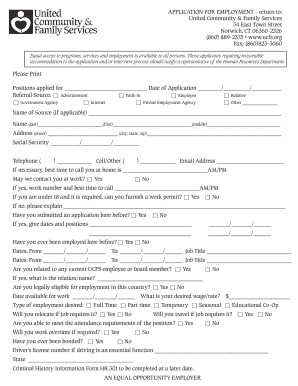 Employment Application Form