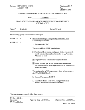 Vermont Medicaid State Plan