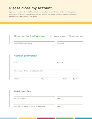Account Closure Request Form