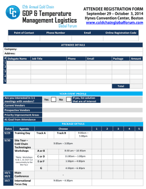 Attendee Registration Form