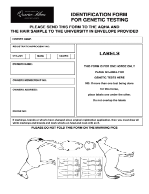 Identification Form for Genetic Testing