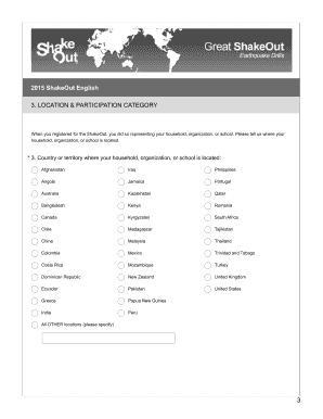 2015 ShakeOut Survey