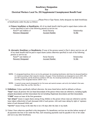 Beneficiary Designation Form