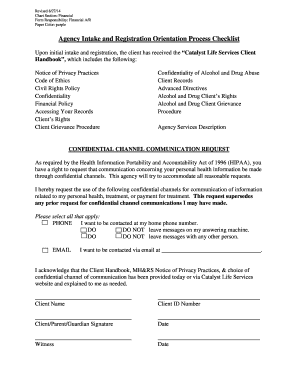 Confidential Communication Request Form
