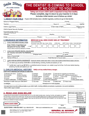 Illinois School Dental Consent Form