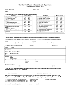 Student-Athlete Physical Form