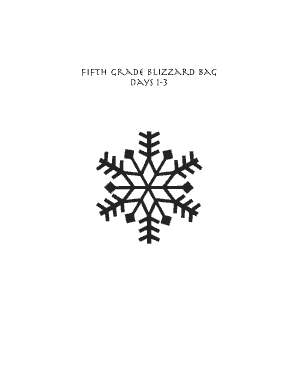 Fifth Grade Blizzard Bag Activities