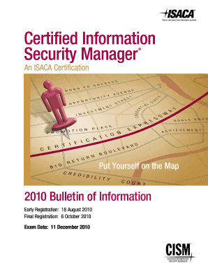 CISM Certification Exam Registration Form