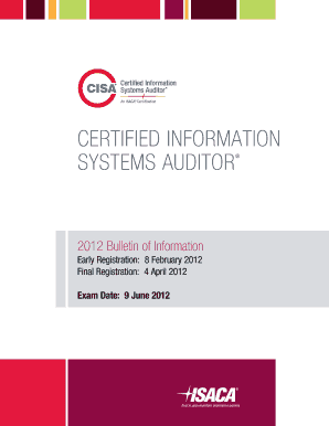CISA Exam Registration Form 2012