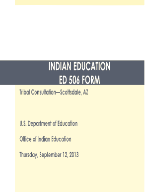 ED 506 Form for Indian Education