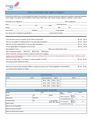 Employment Application Form