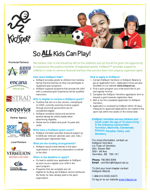 KidSport Grant Application Form