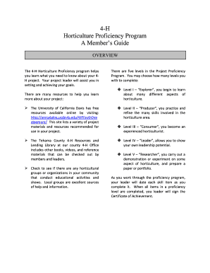 4-H Horticulture Proficiency Program Guide
