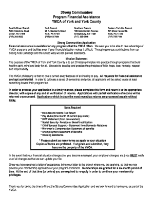 Strong Communities Financial Assistance Application