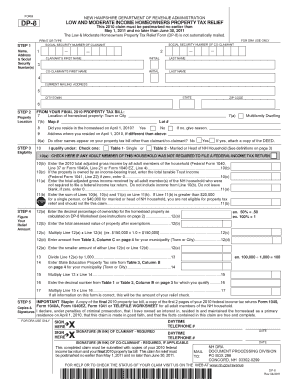 New Hampshire DP-8 Property Tax Relief Form