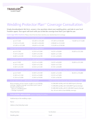 Wedding Protector Plan Coverage Consultation