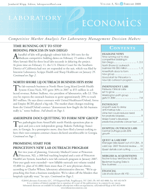 Laboratory Economics Subscription Form