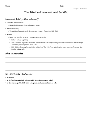 Religious Study Handouts