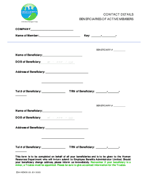 Beneficiary Information Form