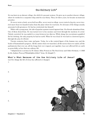 Religious Study Handouts