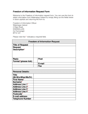 Freedom of Information Request Form