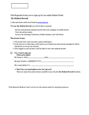 Patient Portal Registration Form