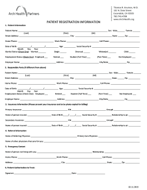 New Patient Registration Form