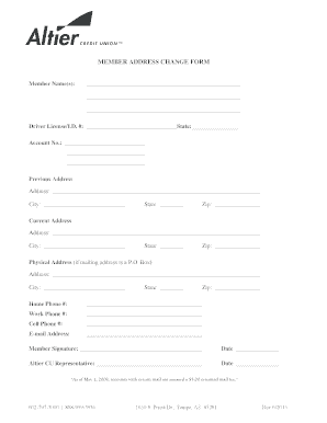 Member Address Change Form