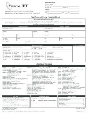Test Request Form Hospital Direct