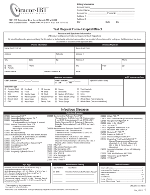 Test Request Form