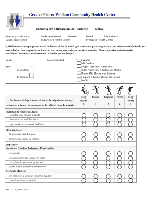 Encuesta De Satisfacción Del Paciente