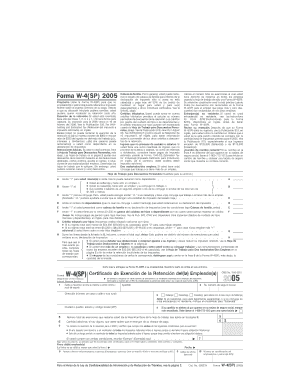 Forma W-4(SP) 2005