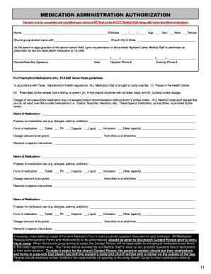 Medication Administration Authorization