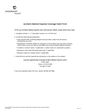 Accident Medical Expense Coverage Claim Form