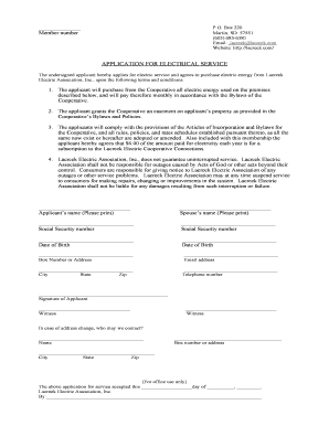 Lacreek Electric Service Application