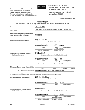 Colorado Periodic Report