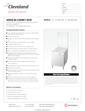 Cleveland Gas-Fired Steam Generator Form