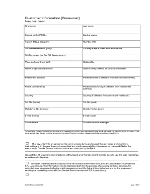 Danske Bank Consumer Agreement