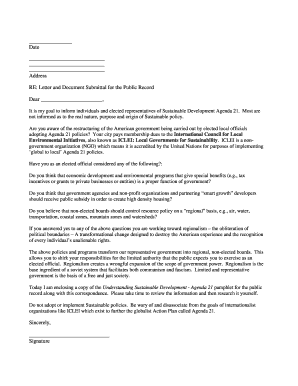 Letter Template For Elected Officials - Freedom Advocates