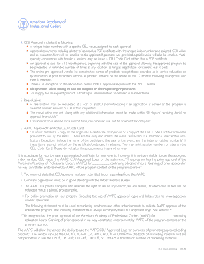AAPC Prior CEU Approval Application