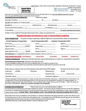 Express Shuttle Reservation Form