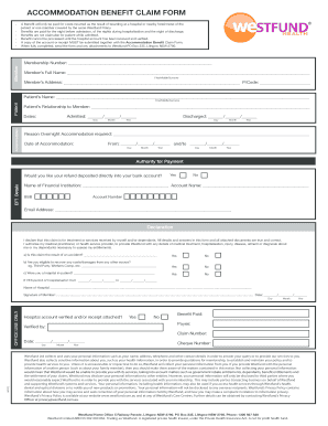 Accommodation Benefit Claim Form