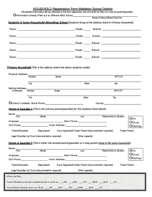 Household Registration Form
